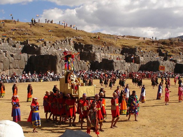 Inti Raymi reenactment. By Cyntia Motta (Creative Commons)